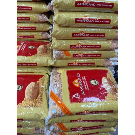 Whole White Flour 20lb Aashirvaad